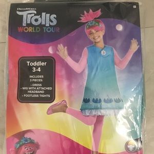 Poppy Trolls Costume Size 3-4